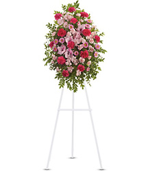 Pink Tribute Spray from Olander Florist, fresh flower delivery in Chicago